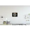 Pizza - Eten - Delftsblauw textielposter latten blank klein -kinderkamer