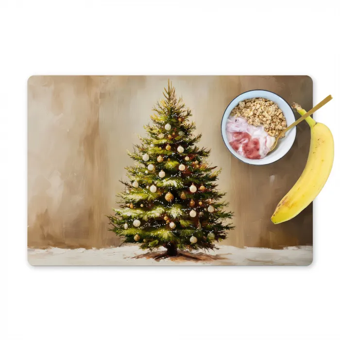 Kerst - Sfeer - Groen Placemat vinyl groot -zzzproduct_Kitchenyeah-website