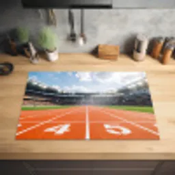 Sintelbaan - Stadion - Sport -Oranje Inductie beschermer vinyl 3mm klein -sfeer5