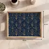 Deco - Waaier - Blauw Dienblad Rechthoek middel 911 -USP_Formaat