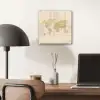 Wereldkaart - Realistisch - Beige plexiglas 5mm klein -sfeer6