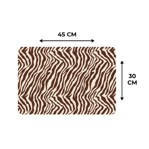 Zebra - Patroon - Zwart - Wit Placemat vinyl groot 368 -specs