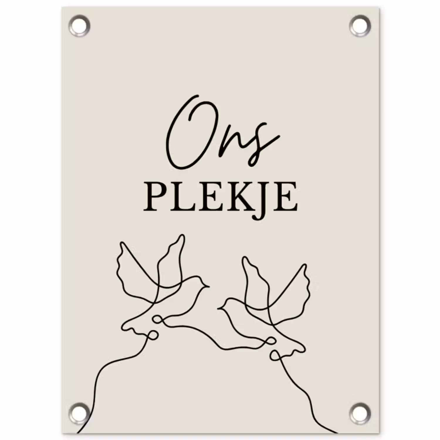 Tuinposter - Ons Plekje met Vogels