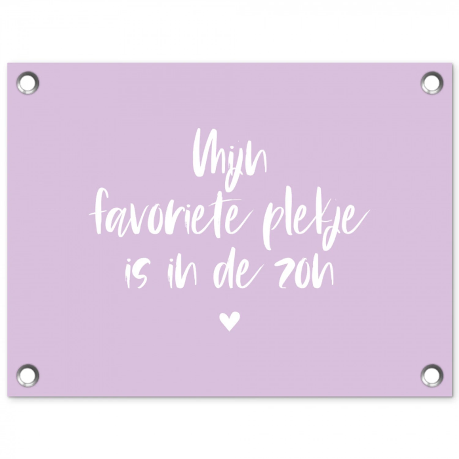 Quotes - Mijn favoriete plekje is in de zon - Tekst - Zon - Zomer tuinposter los doek klein -3d