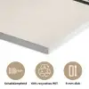 Minimalistisch - Zwarte boog - Gouden cirkel PET vilt klein -closeup_DE