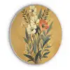 Bladeren - Boeket - Bloemen - Geel Akoestische PET Vilt - Rond klein -3d