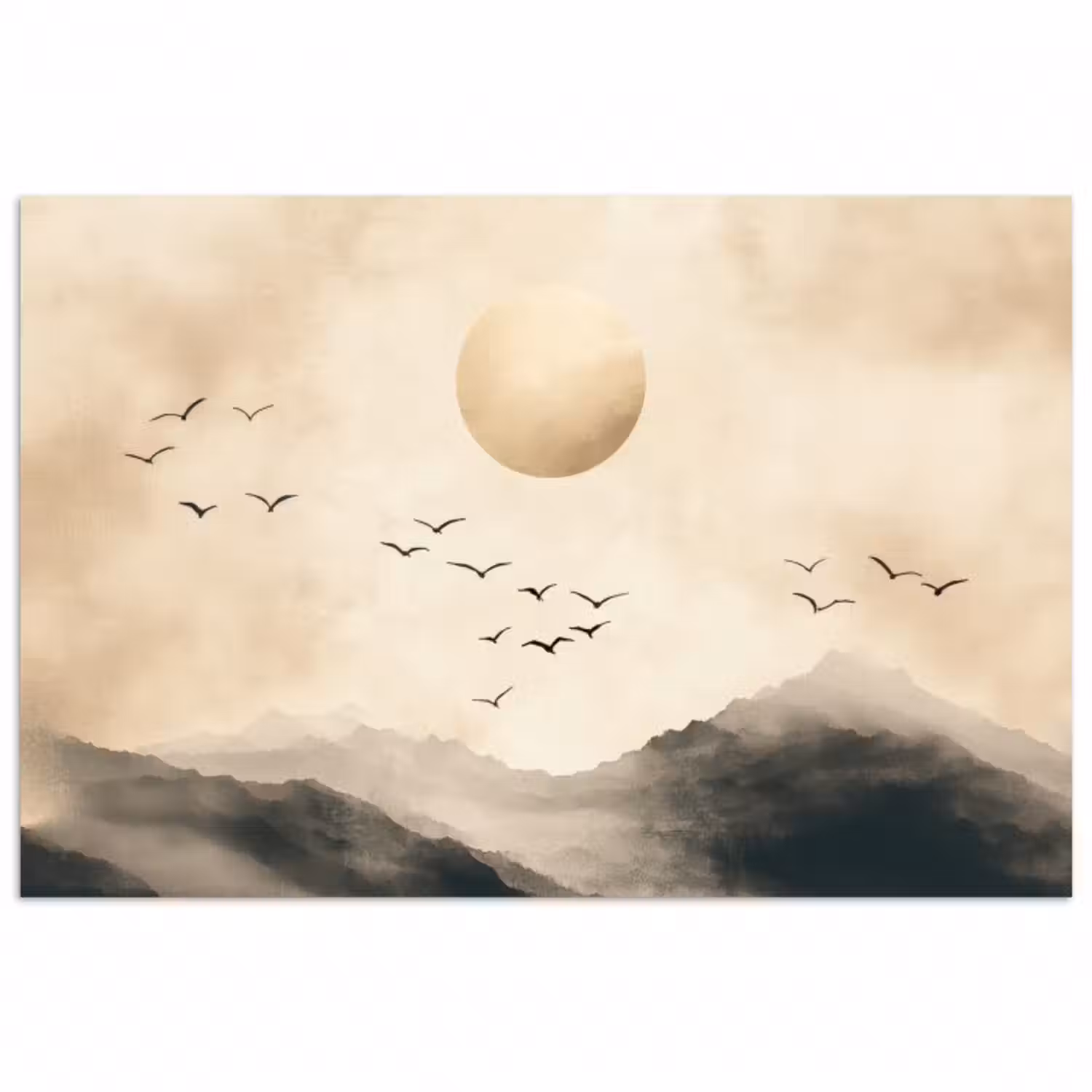 Poster - Landschaft - Japandi - Vogel