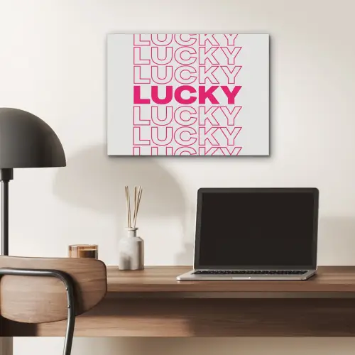Lucky - Roze - Patroon PET vilt klein -sfeer5