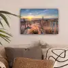 Duin - Zonsondergang - Strand - Planten - Zee canvas 2cm klein -sfeer1