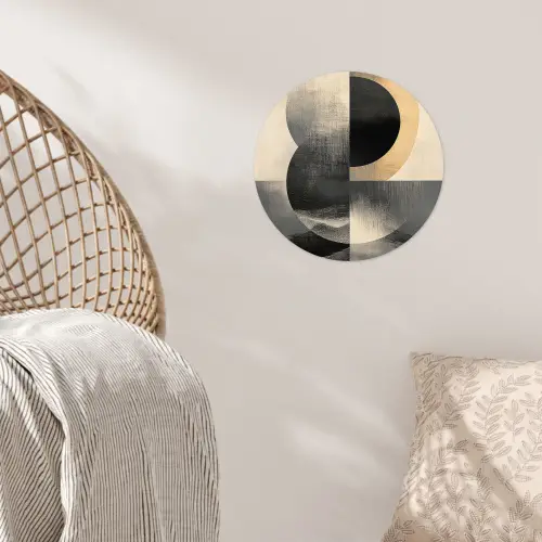 Cirkels - Schaduw - Abstract Wandcirkel behangsticker klein -sfeer4