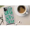 Abstract - Patroon - Groen - Roze - Kleurrijk Hoesje iPhone 12 Pro met koord klein -oordop