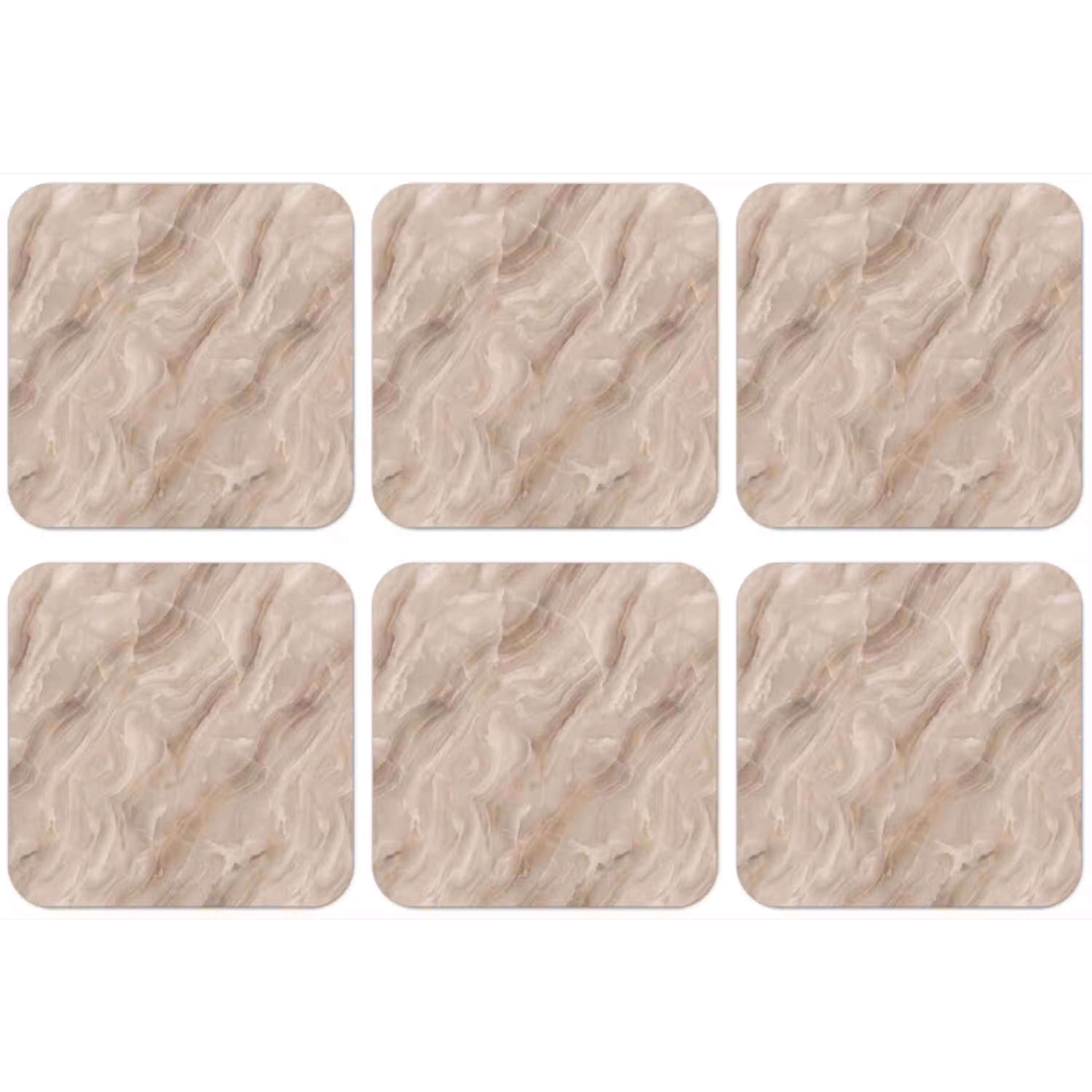 Steen - Golvend - Abstract - Beige onderzetter kurk middel -zkaufland3dotto