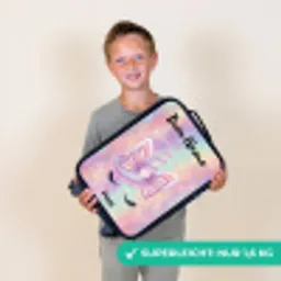 Eenhoorn - Glitters - Regenboog - Pastel Kinderkoffer - Zwart klein -sfeer4_DE