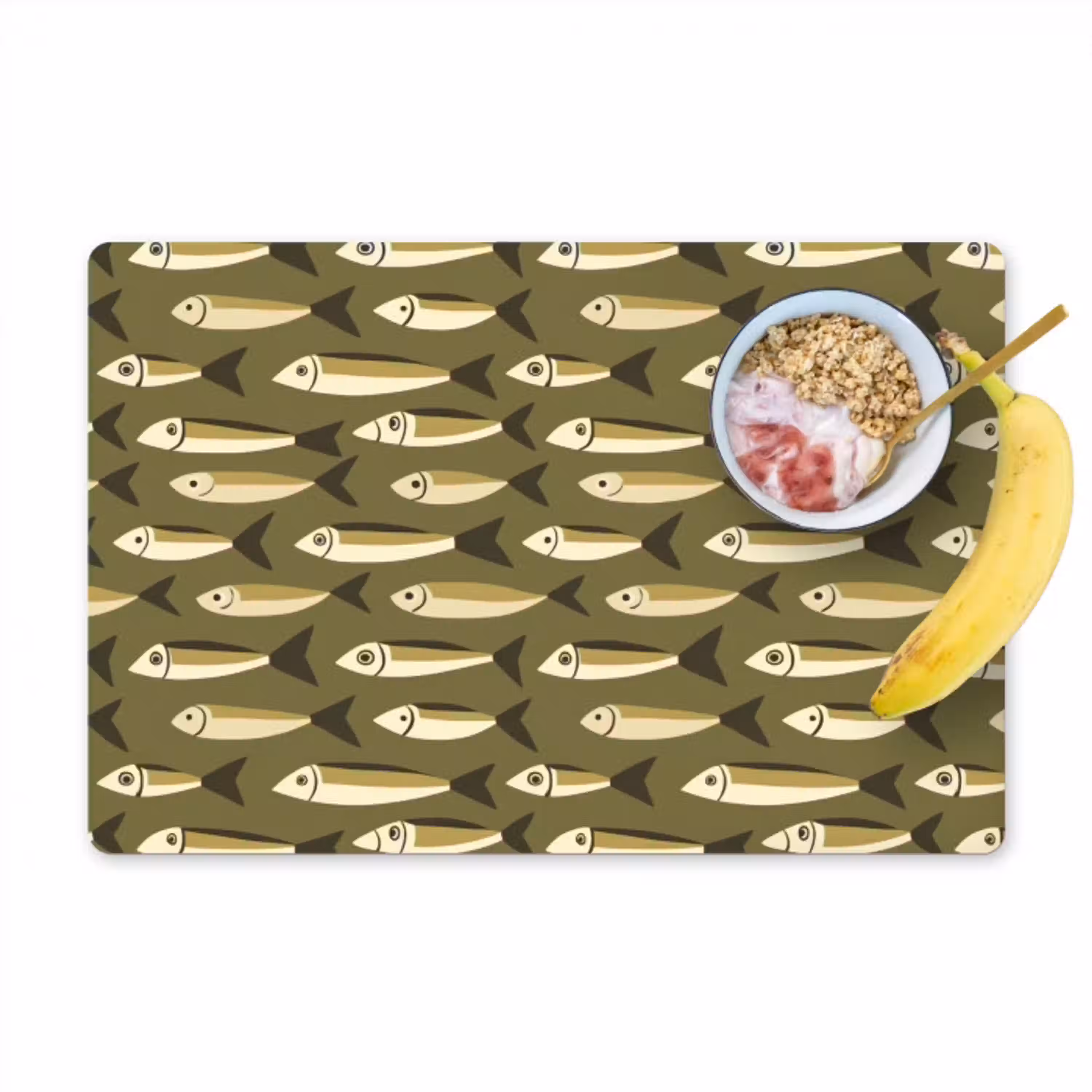 Vis - Patroon - Groen Placemat vinyl groot 368 -zzzproduct_Kitchenyeah-website