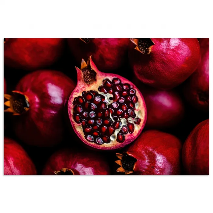 Granaatappel - Rood - Fruit poster papier klein -3d