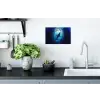 Walvis - Vissen - Donkerblauw Muursticker klein -keuken