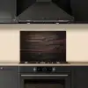 Hout - Grillige nerven keuken achterwand spatscherm klein -sfeer1