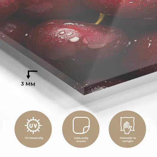 Rood - Fruit - Kersen plexiglas 5mm klein -sfeer2