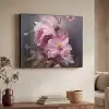 Bloemen - Roze - Stilleven - Kunst Textielframe zwart klein -sfeer3