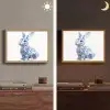 Delftsblauw - Haasje - Wit Light Box met batterij (Wandlamp) middel -sfeer3