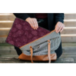 Bloemen - Patroon - Bordeauxrood laptophoes neopreen klein 279 -tas