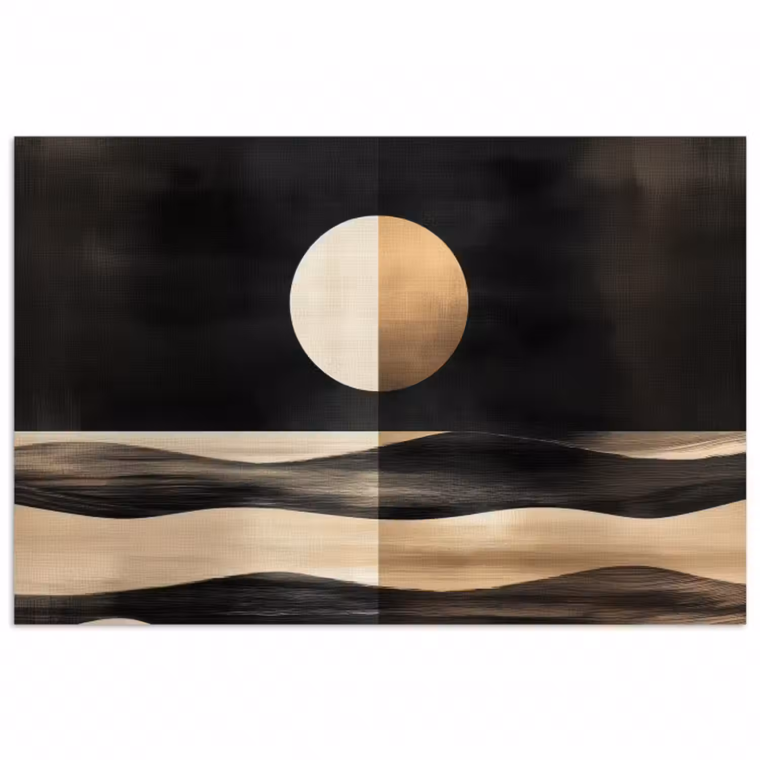 Poster - Mond - Kreis - Gold