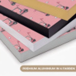Golfkar - Retro - Roze Textielframe zwart klein 947 -USP_kleurenDE