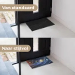 Ruimte - Zonnestelsel - Blauw Deurmat klein -voor-na_NL