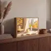 Thee - Boek - Thee - Herfst Light Box met batterij (Wandlamp) middel -sfeer2
