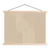 Parallelle lijnen - Lichte textuur - Beige textielposter latten blank klein -3d