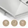 Bladeren - Zwart - Lotusbloem - Minimalitisch plexiglas 5mm klein -sfeer2