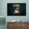 Koffie - Schotel - Koffiebonen - Retro canvas 2cm klein -sfeer4