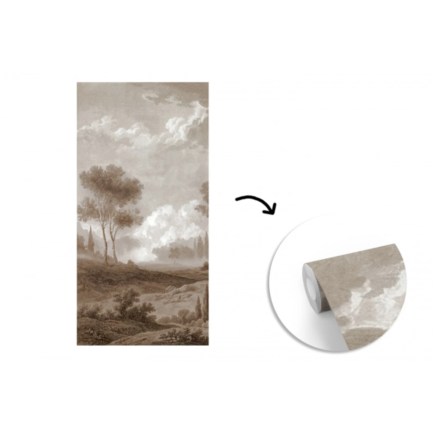 Klassiek - Landschap - Neutraal fotobehang vinyl groot -3d