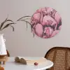 Flamingo - Roze - Dieren Akoestische PET Vilt - Rond klein -sfeer3