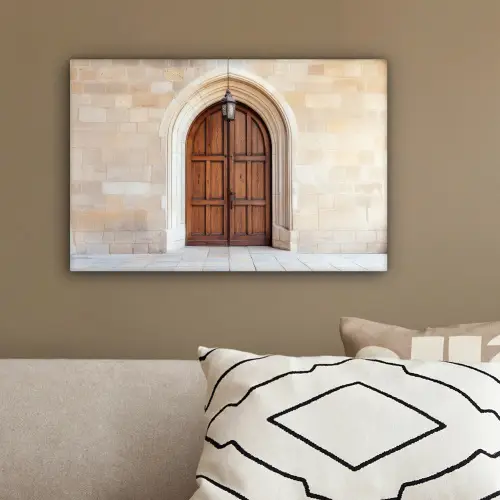 Houten - Deur - Lantaarn canvas 2cm klein -sfeer3