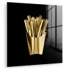 Friet - Goud - Chrome - Eten plexiglas 5mm klein -zzzproduct_nieuw