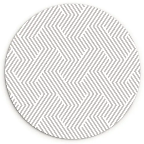 Grafisch - Patroon - Modern - Schuin Wandcirkel kunststof plaat 5mm dik klein 188 -3d