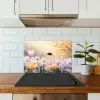 Viooltjes - bij - Zonlicht keuken achterwand spatscherm klein -sfeer2