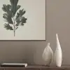 Eikenbladeren - Beige - Groen - Golvende randen PET vilt klein -sfeer6_closeup