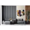 Abstract - Overlappende gezichten - Paars - Donkergroen fotobehang vinyl groot -bank