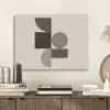 Aardetinten - Abstracte compositie - Eenvoudige vormen PET vilt klein -sfeer1