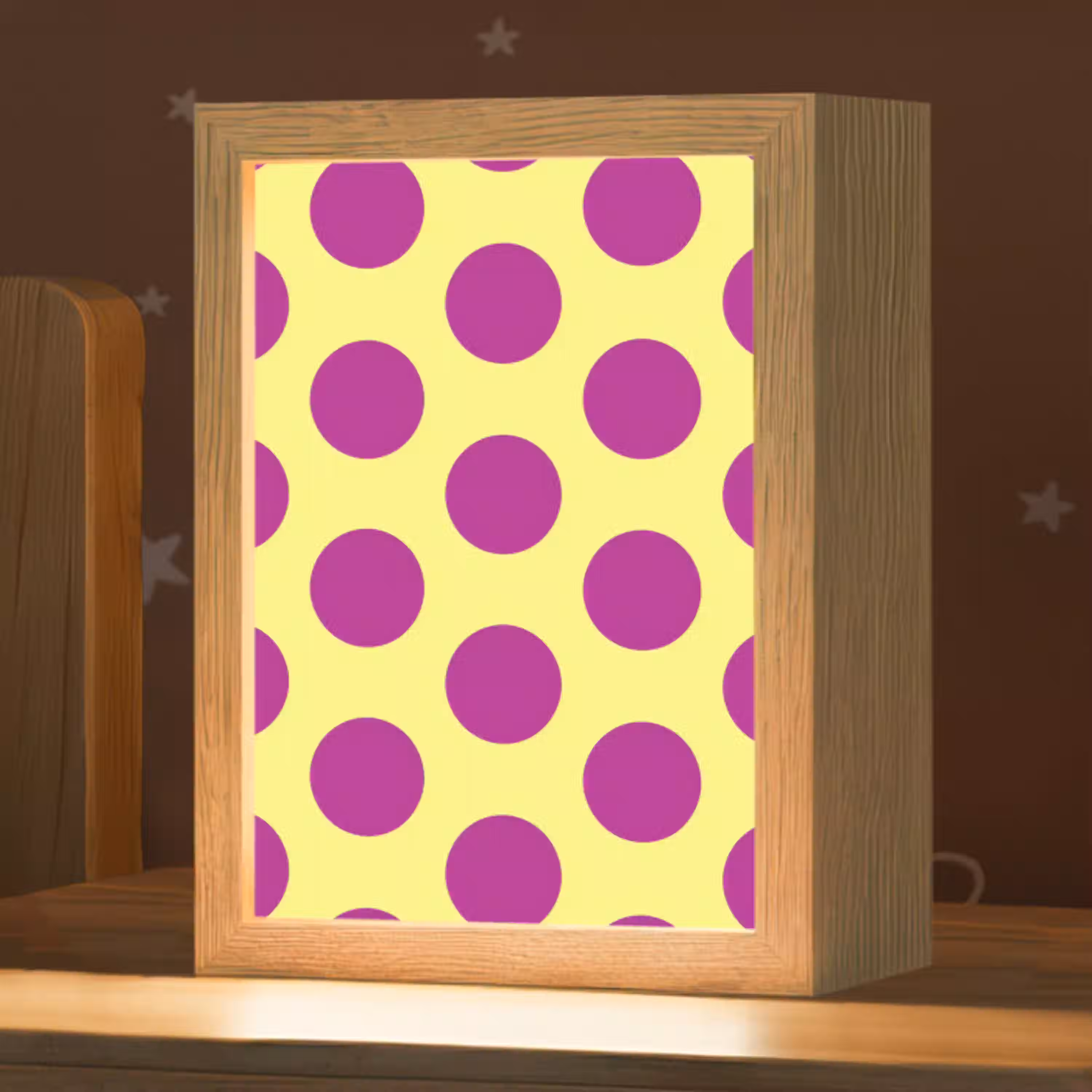 Dots - Klassiek - Geel Light Box met kabel (Kinderlampje) klein 904 -zzz_3d_website