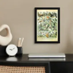 Dieren - Vintage - Adolphe Millot - Vogels - Design fotolijst zwart zonder passe partout klein -sfeer1