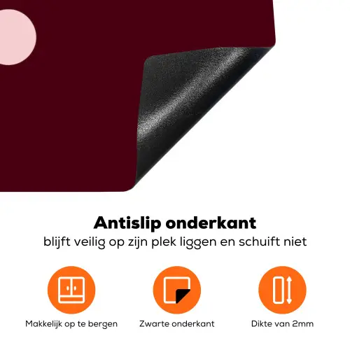Nice - Uitroepteken - Rood Inductie beschermer vinyl 3mm klein -zzzzzzz-td-onderkant
