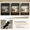 Paard - Wit - Bos - Bloemen - Planten Light Box met batterij (Wandlamp kind) middel -USP_dimbaarNL