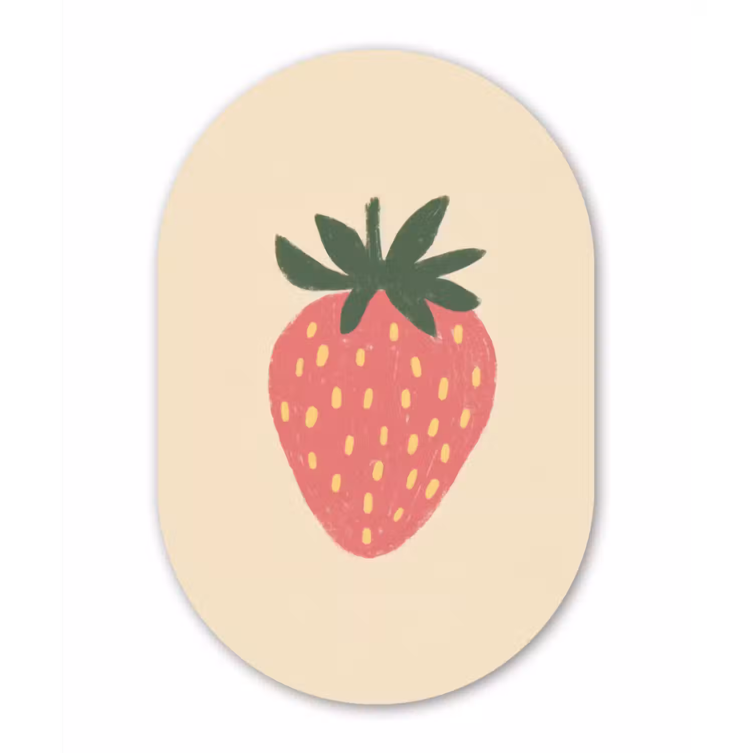 Wandoval Glas – Aardbei - Minimalistisch - Rood - Fruit