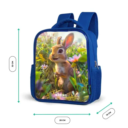 Kareltje konijn Kinderrugzak - Blauw middel -productfoto_formaten
