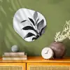 Plant - Bladeren - Minimalistisch - Zwart Wandcirkel Organisch Forex 3mm klein -sfeer2