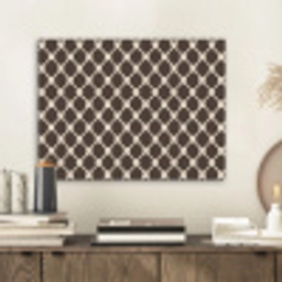 Bruin - Ruitpatroon - Geometrisch PET vilt klein 837 -sfeer1