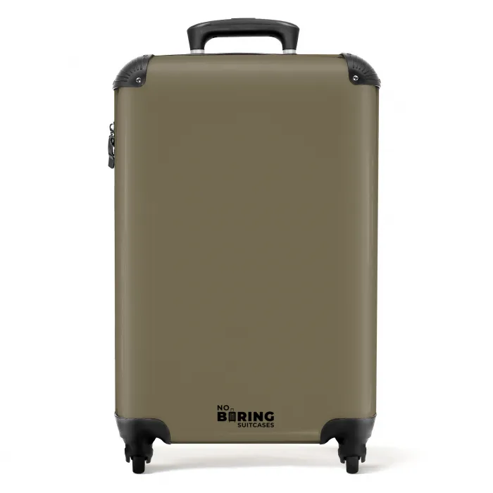 Olijfgroene bruintint NBS - Handbagage koffer - Kinderen Unisex middel -productfoto_recht